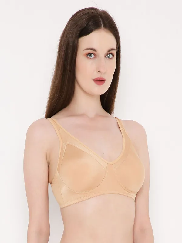Beige_Non-Wired_&_Non_Padded_With_Full_Coverage_Minimizer_Bra_For_Women