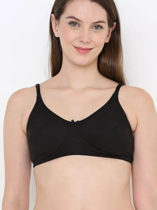 Black_Full_Support_Cotton_Bra_|_Non-Padded,_Non-Wired_&_Full_Coverage_With_Seamless_Cup_For_Women