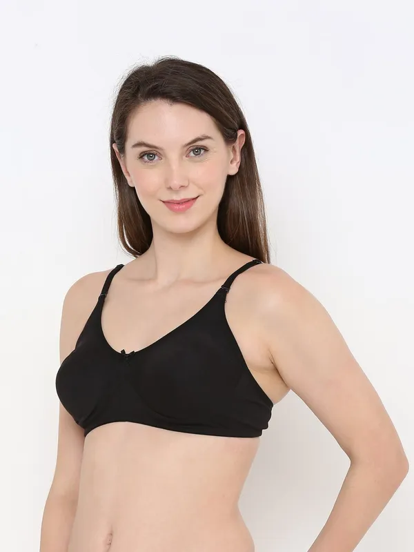 Black_Full_Support_Cotton_Bra_|_Non-Padded,_Non-Wired_&_Full_Coverage_With_Seamless_Cup_For_Women
