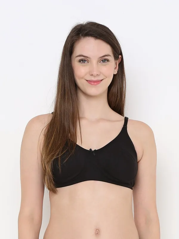 Black_Full_Support_Cotton_Bra_|_Non-Padded,_Non-Wired_&_Full_Coverage_With_Seamless_Cup_For_Women