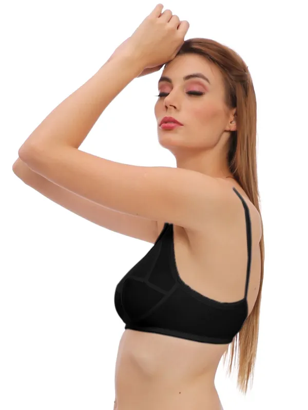 Black_Jacquard_Comfort_Non-Padded,_Non-Wired_Bra_With_Medium_Coverage_For_Women