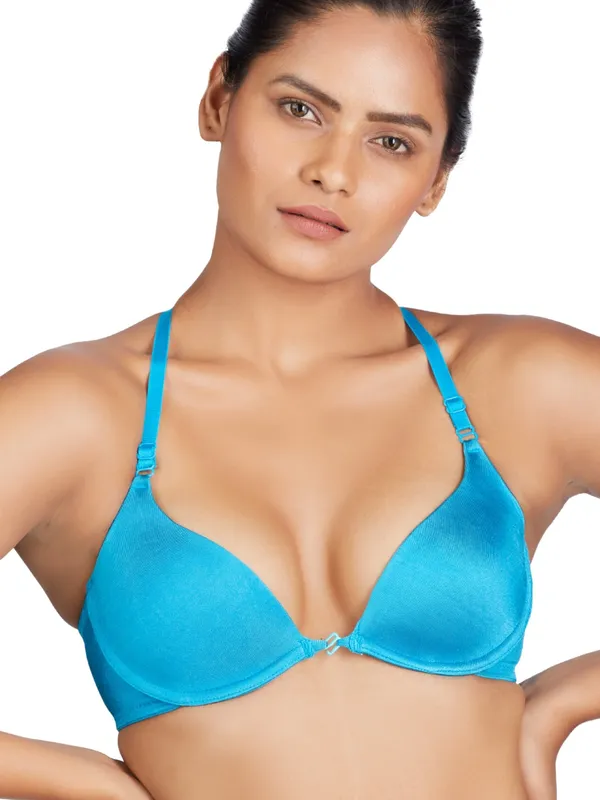 Blue_Underwired_&_Heavily_Padded_With_Half_Coverage_Balconette_Bra_For_Women