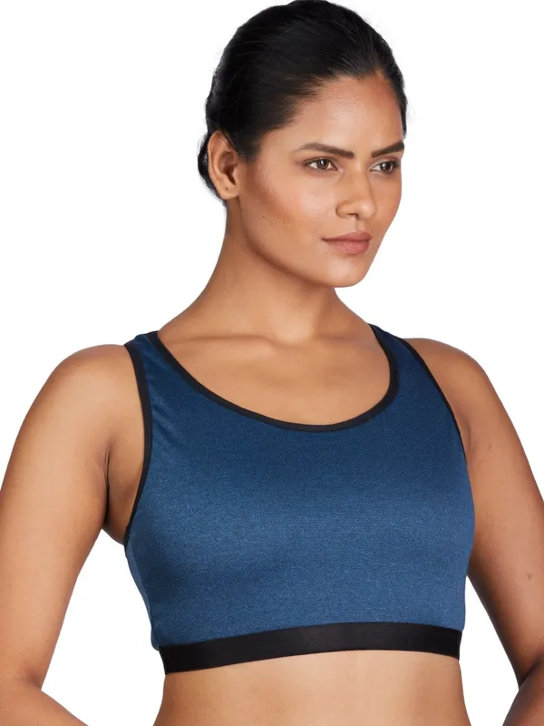 Blue_Nylon_Sports_Bra_For_Women
