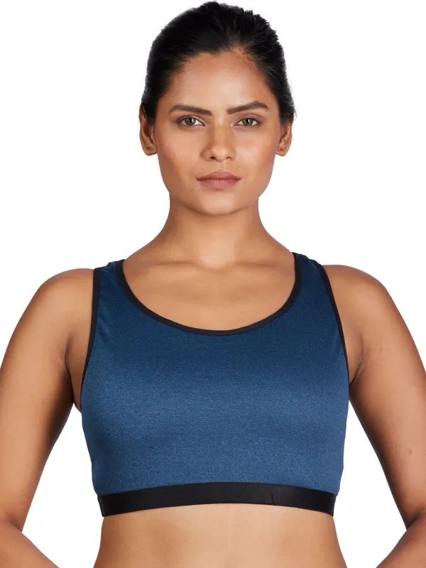 Blue_Nylon_Sports_Bra_For_Women