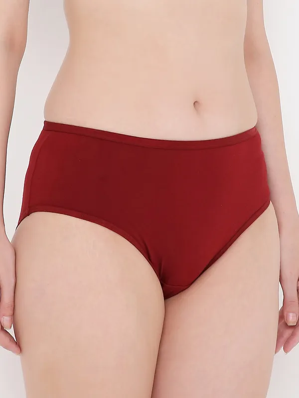 Cherry_Red_Mid_Rise_Soft_Cotton_Hipster_Panty_For_Women