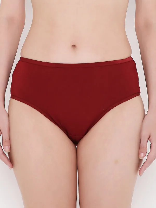 Cherry_Red_Mid_Rise_Soft_Cotton_Hipster_Panty_For_Women
