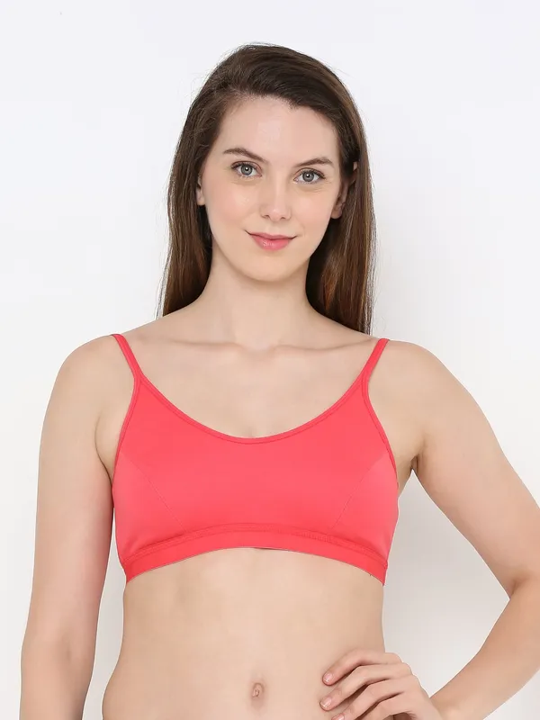 Red_Slip-On_Non-Wired_&_Non-Padded_Medium_Coverage_Bra_For_Women