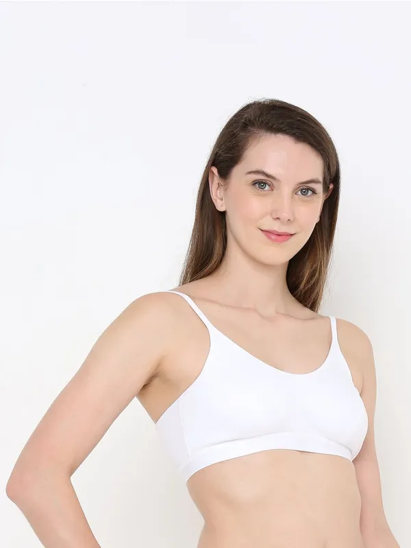 White_Slip-On_Non-Wired_&_Non-Padded_Medium_Coverage_Bra_For_Women