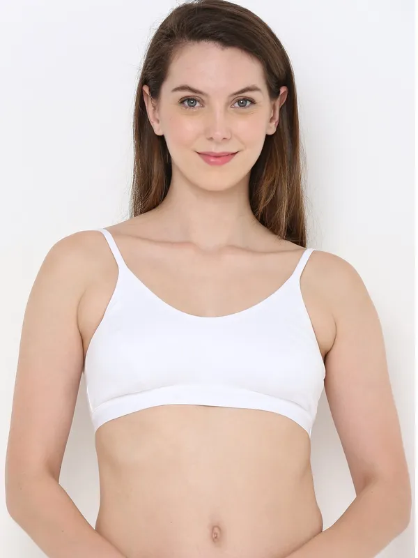 White_Slip-On_Non-Wired_&_Non-Padded_Medium_Coverage_Bra_For_Women