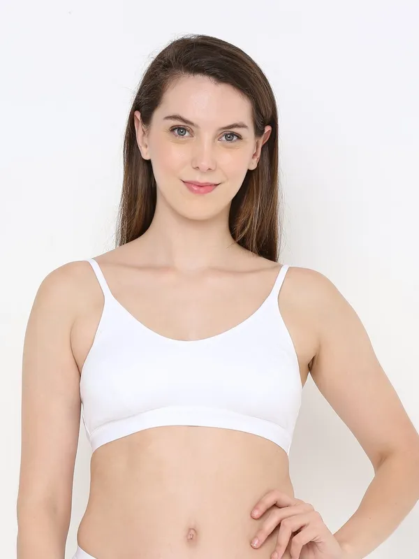 White_Slip-On_Non-Wired_&_Non-Padded_Medium_Coverage_Bra_For_Women