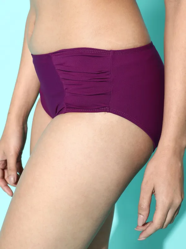 Purple_Neck_Frill_One_Shoulder_Two_Piece_Swimwear_For_Women