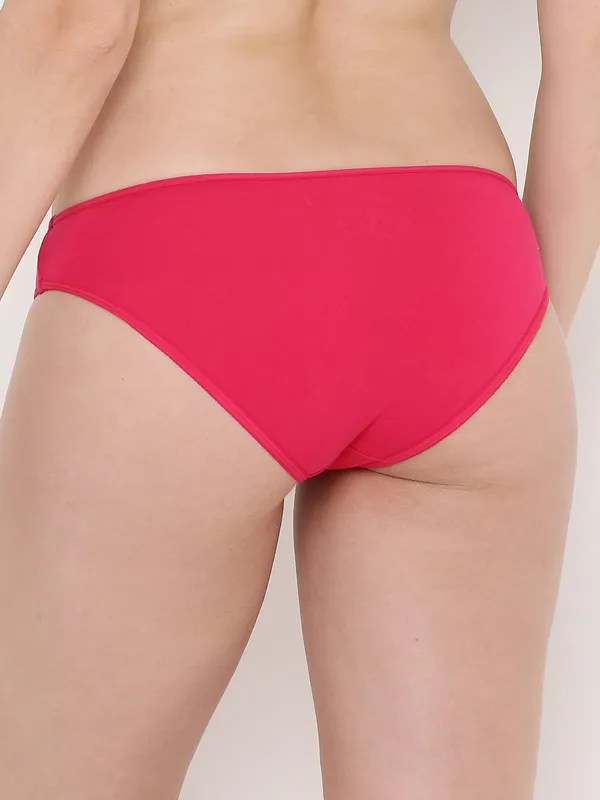 Fuchsia_Low_Rise_Soft_Cotton/Spandex_Bikini_Panty_For_Women