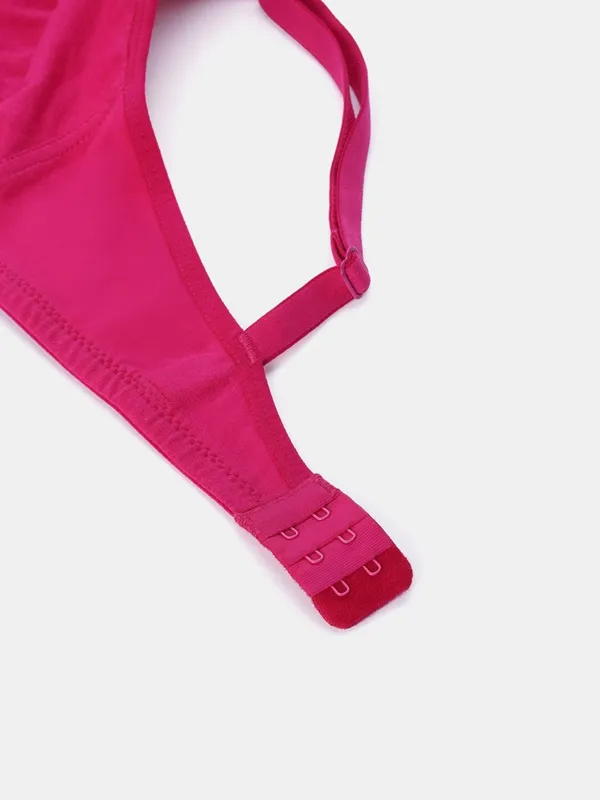Fushcia_Cross_Over_Rounded_Seamless_Comfort_T-Shirt_Bra_-_Non-Padded,_Non-Wired_For_Women