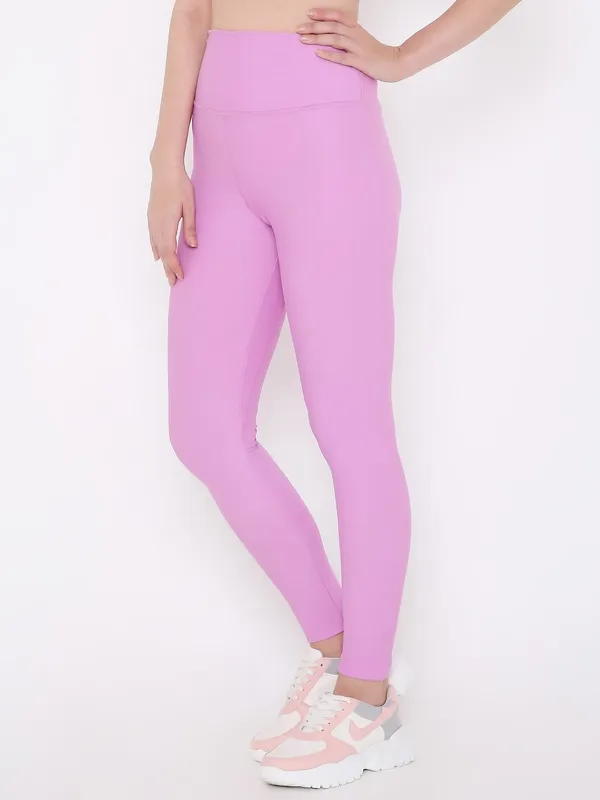 Pink_Ankle_Length_Solid_Sports_Leggings_For_Women