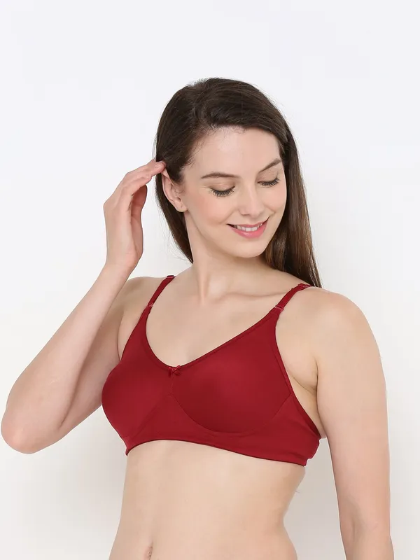 Maroon_Full_Support_Cotton_Bra_|_Non-Padded,_Non-Wired_&_Full_Coverage_With_Seamless_Cup_For_Women