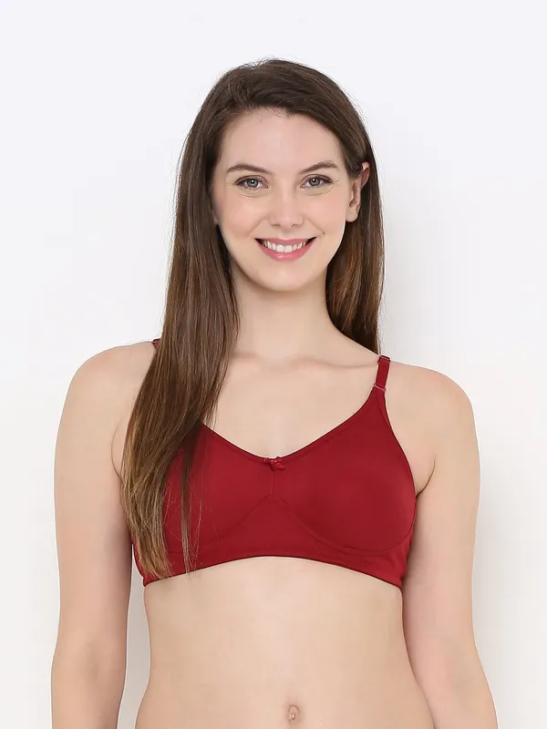 Maroon_Full_Support_Cotton_Bra_|_Non-Padded,_Non-Wired_&_Full_Coverage_With_Seamless_Cup_For_Women