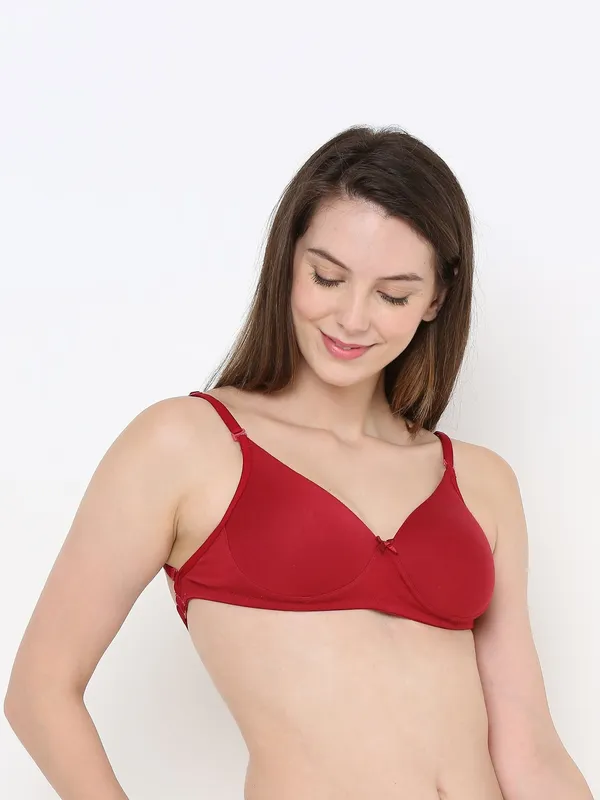 Maroon_Luxecomfort_Padded_Non_Wired_Backless_Bra_For_Women