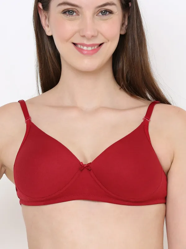 Maroon_Luxecomfort_Padded_Non_Wired_Backless_Bra_For_Women