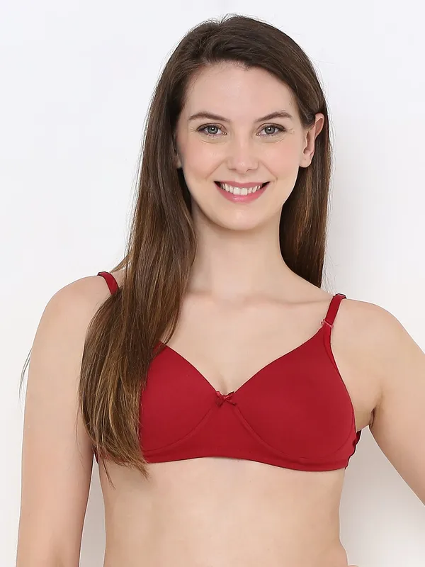 Maroon_Luxecomfort_Padded_Non_Wired_Backless_Bra_For_Women