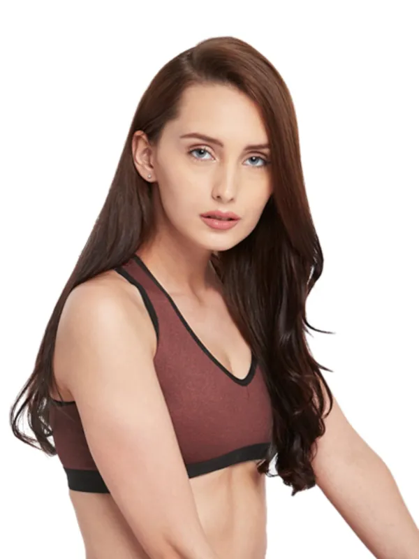 Dark_Brown_Nylon_Sports_Bra_For_Women