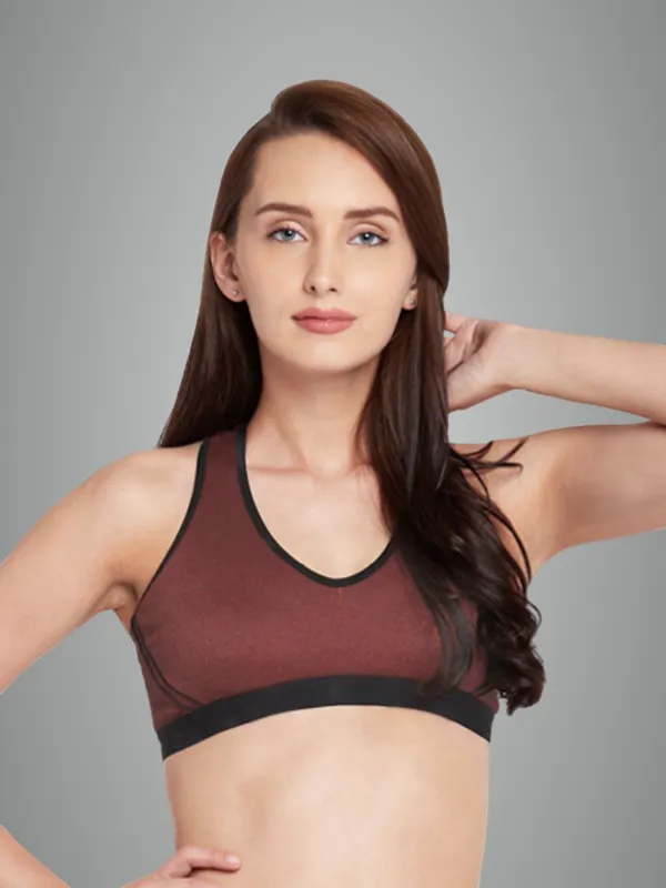 Dark_Brown_Nylon_Sports_Bra_For_Women