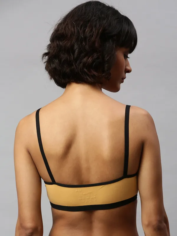 Mustard_&_Black_Non-Wired_&_Non_Padded_With_Medium_Coverage_Bralette_Bra_For_Women