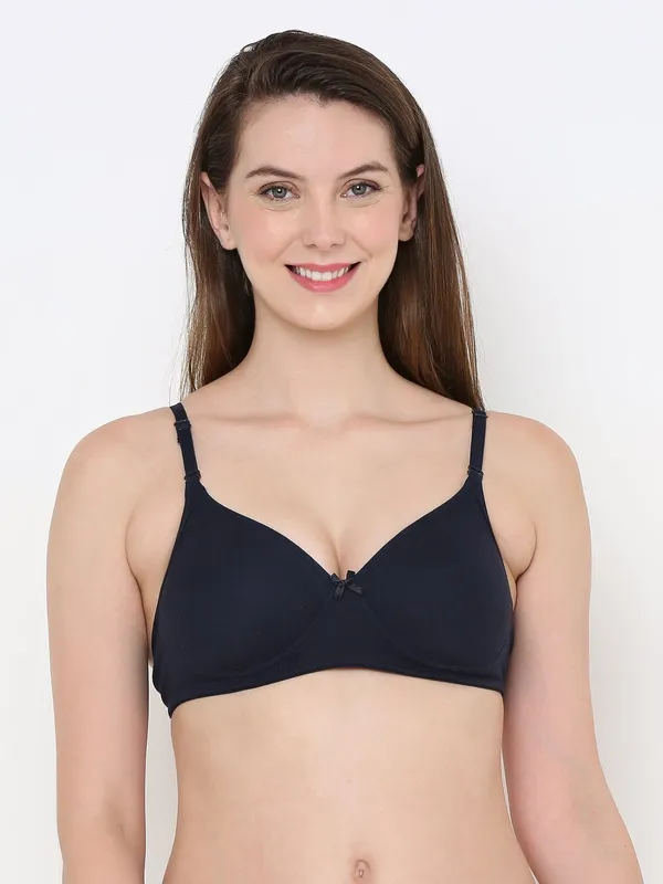 Navy_Blue_Everyday_Comfort:_Lightly_Padded_Wire-Free_T-Shirt_Bra_For_Women