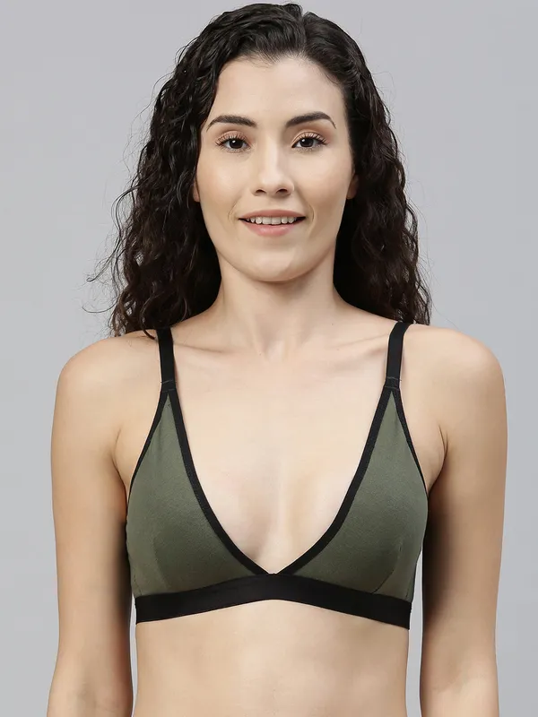 Olive_&_Black_Non-Wired_&_Non_Padded_Medium_Coverage_Lounge_Bra_For_Women