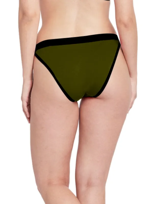 Olive_&_Black_Mid_Rise_Soft_Cotton_Thongs_For_Women