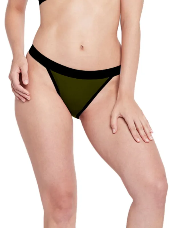 Olive_&_Black_Mid_Rise_Soft_Cotton_Thongs_For_Women