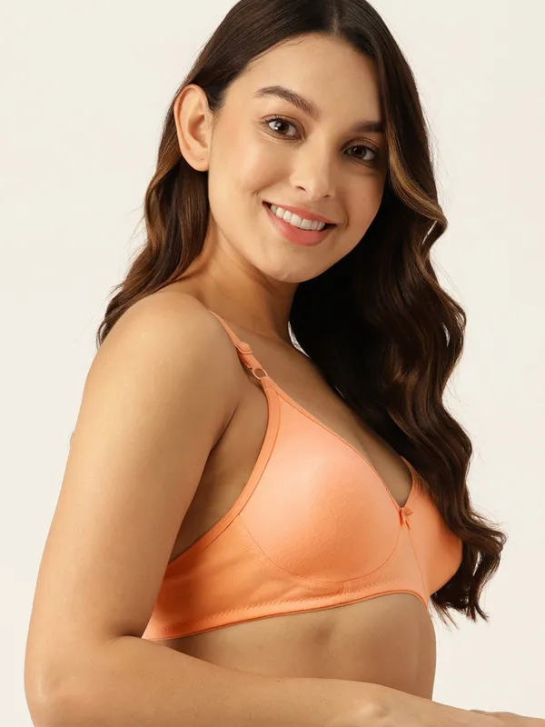 Pastel_Orange_Seamless_Comfort_T-Shirt_Bra_-_Non-Padded,_Non-Wired_For_Women