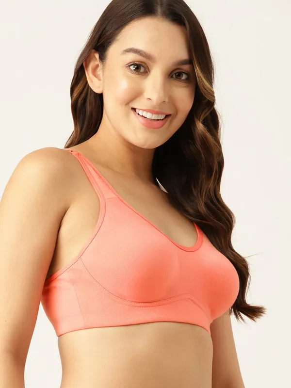 Peach_Moulded_Seamless_Comfort_T-Shirt_Bra_-_Non-Padded,_Non-Wired_For_Women