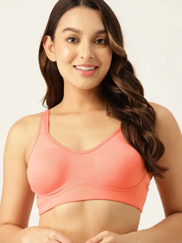 Peach_Moulded_Seamless_Comfort_T-Shirt_Bra_-_Non-Padded,_Non-Wired_For_Women