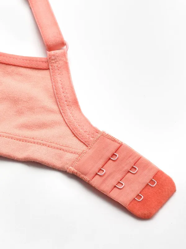 Peach_Upper_Net_Seamless_Comfort_T-Shirt_Bra_-_Non-Padded,_Non-Wired_For_Women