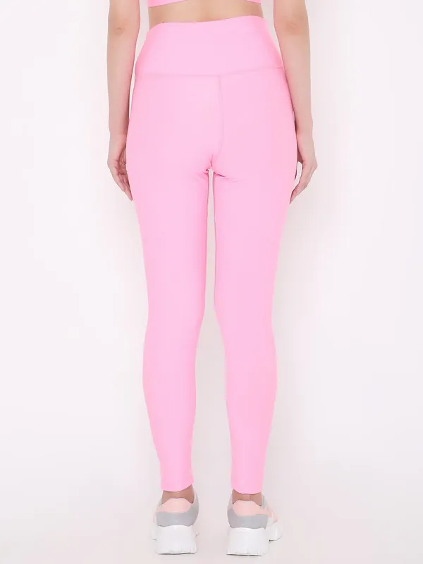 Pink_Ankle_Length_Solid_Sports_Leggings_For_Women