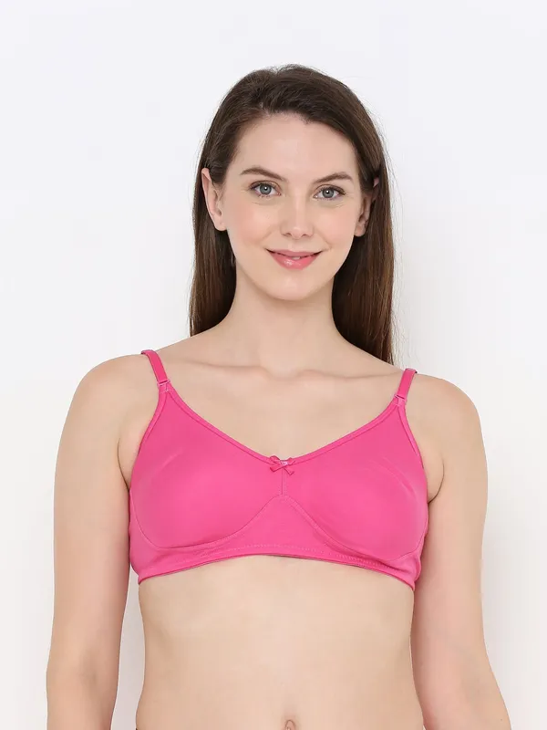 Pink_Full_Support_Cotton_Bra_|_Non-Padded,_Non-Wired_&_Full_Coverage_With_Seamless_Cup_For_Women