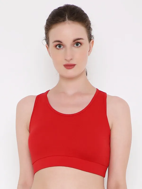 Red_Removable_Pads_Sport_Bra_For_Women