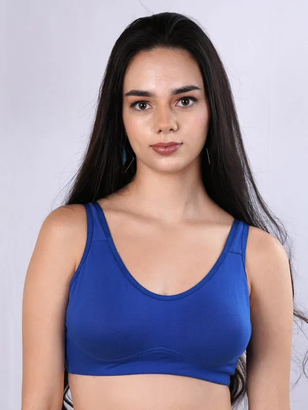 Royal_Blue_Moulded_Seamless_Comfort_T-Shirt_Bra_-_Non-Padded,_Non-Wired_For_Women