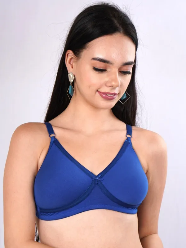 Royal_Blue_Cross_Over_Rounded_Seamless_Comfort_T-Shirt_Bra_-_Non-Padded,_Non-Wired_For_Women