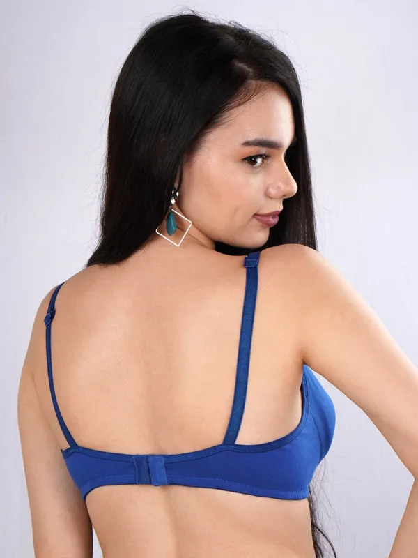Royal_Blue_Seamless_Comfort_T-Shirt_Bra_-_Non-Padded,_Non-Wired_For_Women