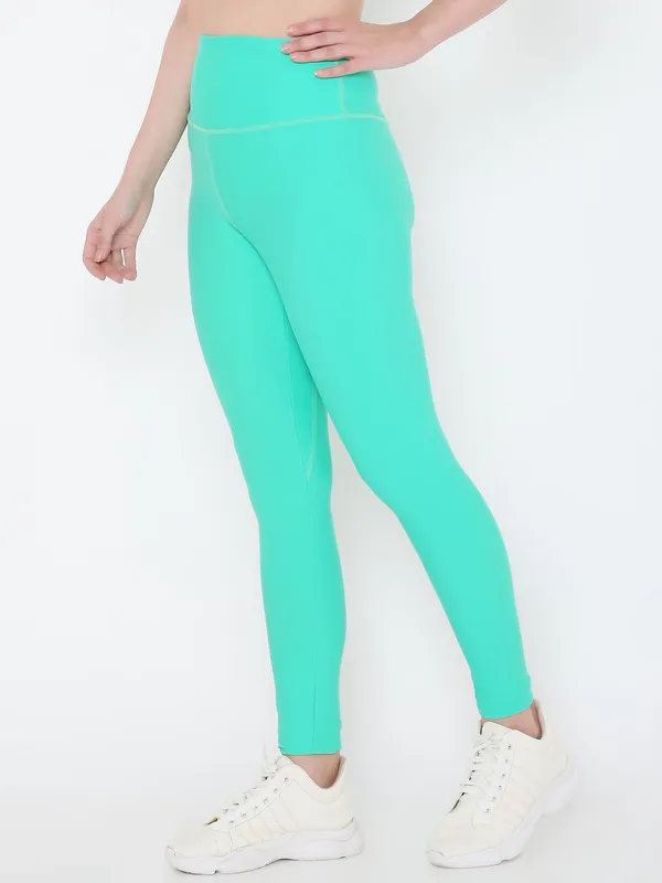 Sea_Green_Ankle_Length_Solid_Sports_Leggings_For_Women