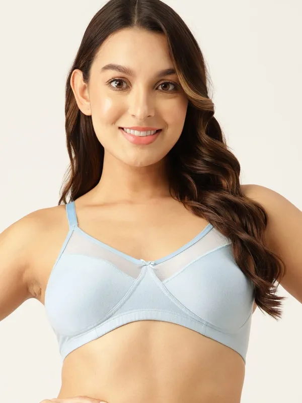 Sky_Blue_Upper_Net_Seamless_Comfort_T-Shirt_Bra_-_Non-Padded,_Non-Wired_For_Women
