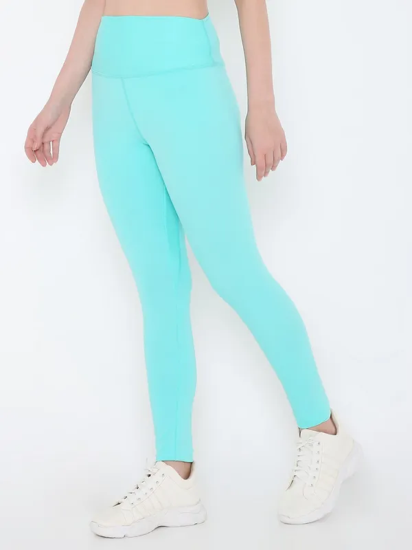 Talcum_Blue_Ankle_Length_Solid_Sports_Leggings_For_Women