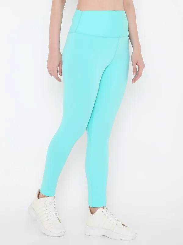 Talcum_Blue_Ankle_Length_Solid_Sports_Leggings_For_Women