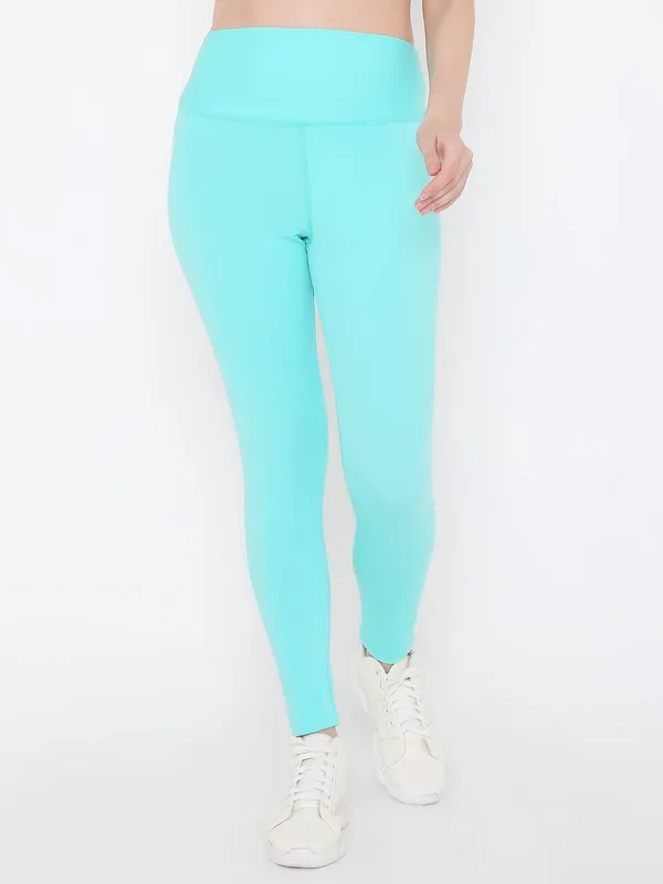 Talcum_Blue_Ankle_Length_Solid_Sports_Leggings_For_Women
