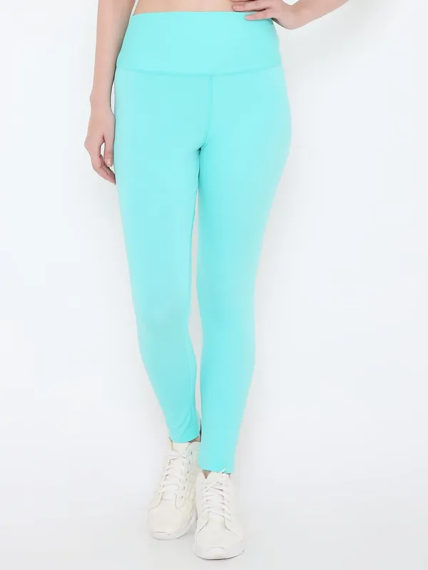 Talcum_Blue_Ankle_Length_Solid_Sports_Leggings_For_Women