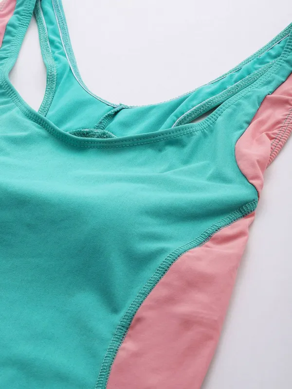 Teal_&_Coral_Tideplay_Two-Tone_Racerback_Monokini_For_Women
