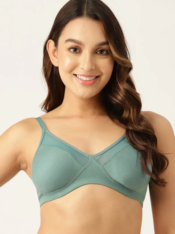 Teal_Green_Upper_Net_Seamless_Comfort_T-Shirt_Bra_-_Non-Padded,_Non-Wired_For_Women