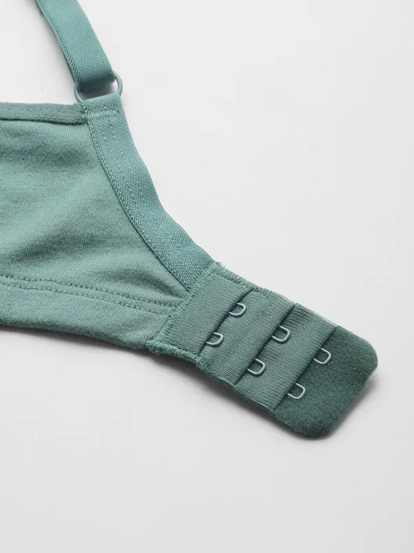 Teal_Green_Upper_Net_Seamless_Comfort_T-Shirt_Bra_-_Non-Padded,_Non-Wired_For_Women