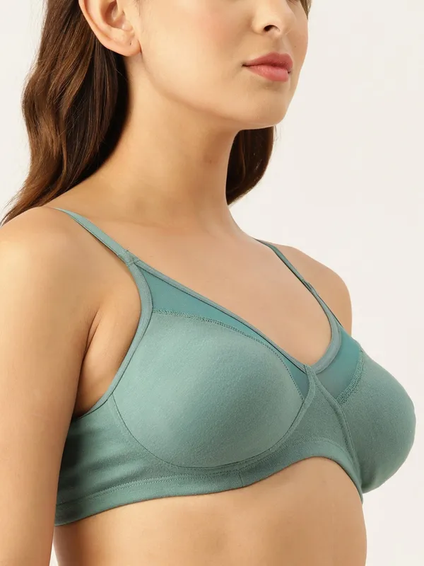 Teal_Green_Upper_Net_Seamless_Comfort_T-Shirt_Bra_-_Non-Padded,_Non-Wired_For_Women